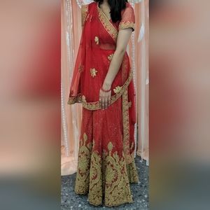 Red & Gold Lehenga